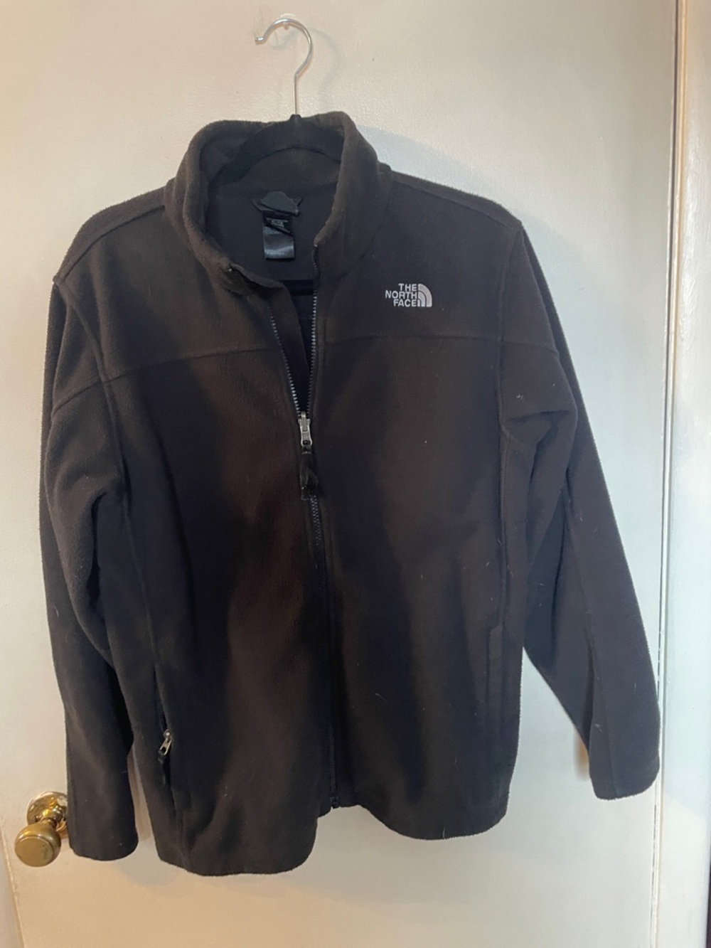 The North Face Black Fleece Zip Jacket Boys XL 18-20. Good condition
